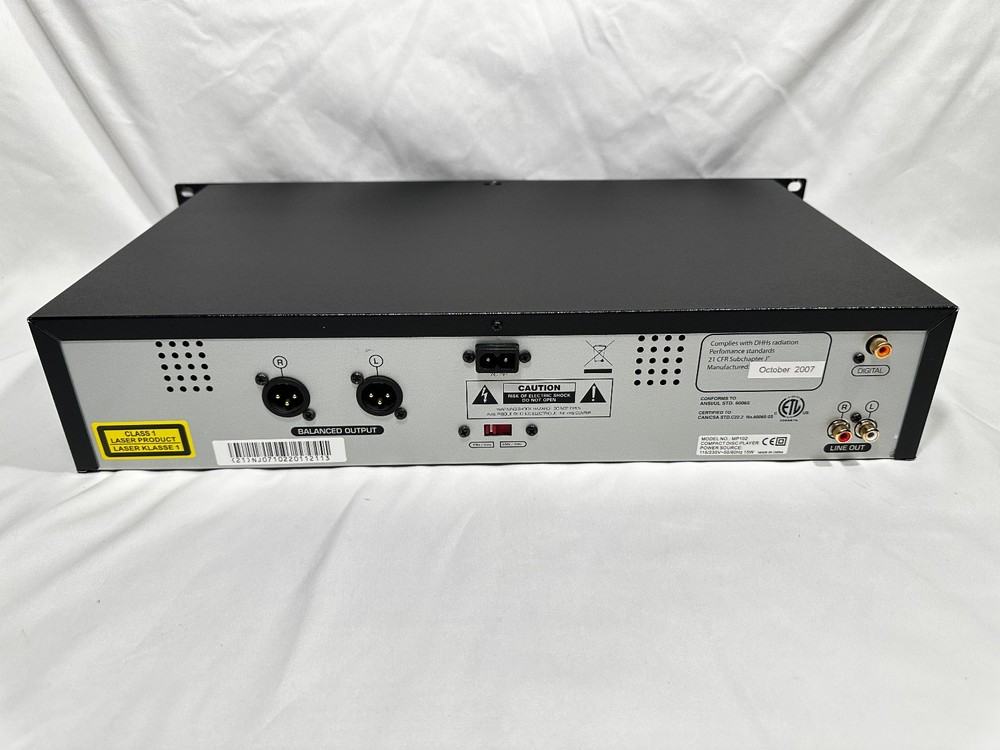 Numark MP102 Professional MP3 CD Player w/Rack Mount