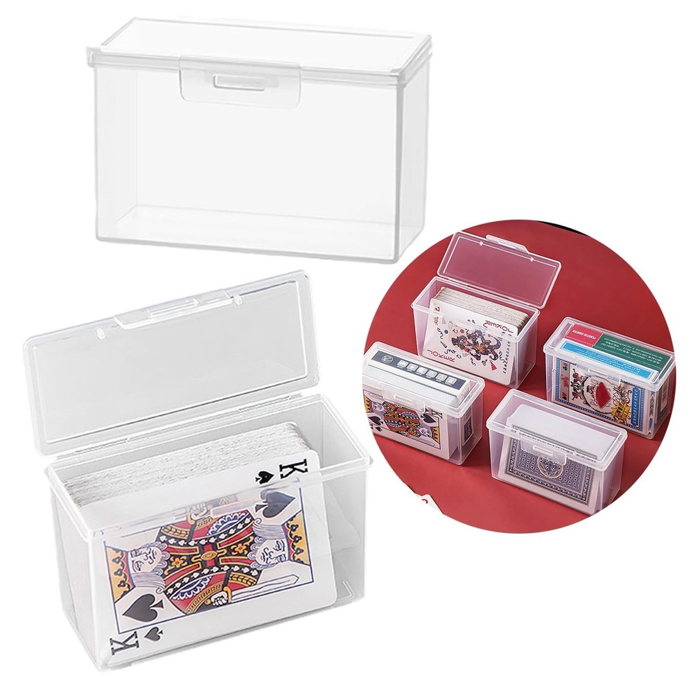8 Pcs Blank Playing Card Case Storage Box, Empty Flash Card Deck Holder Case ...