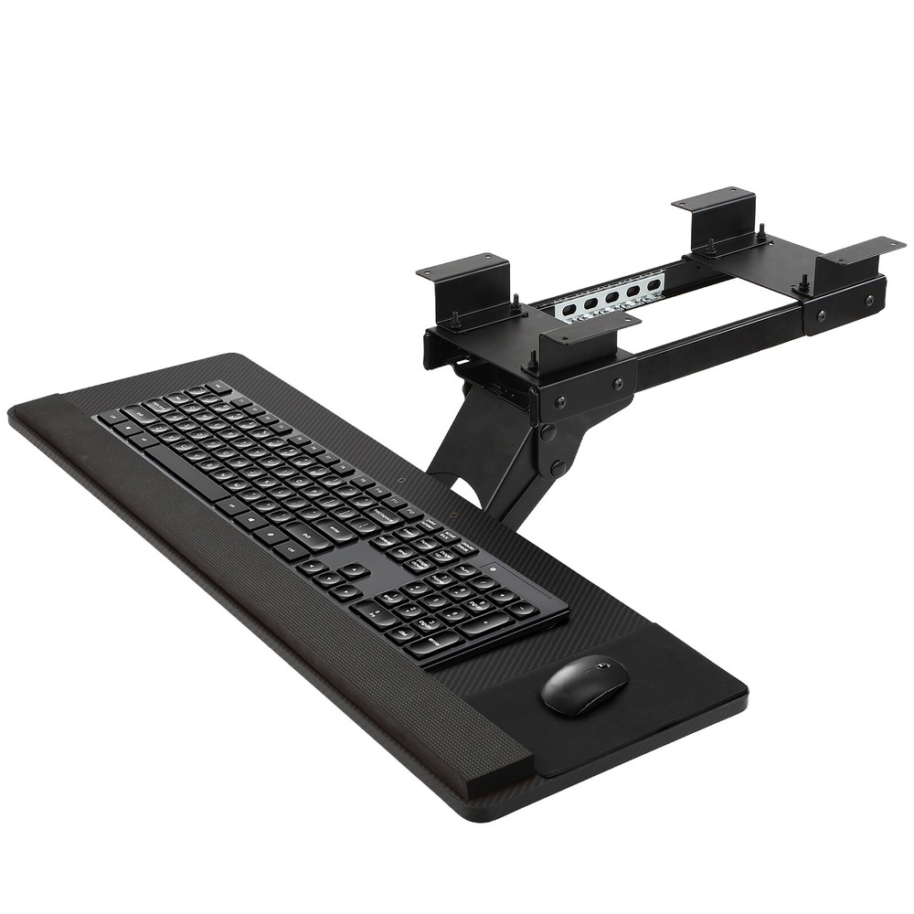 Keyboard Tray Under Desk，Multi-Function Keyboard Tray，Adjustable Keyboard Holder