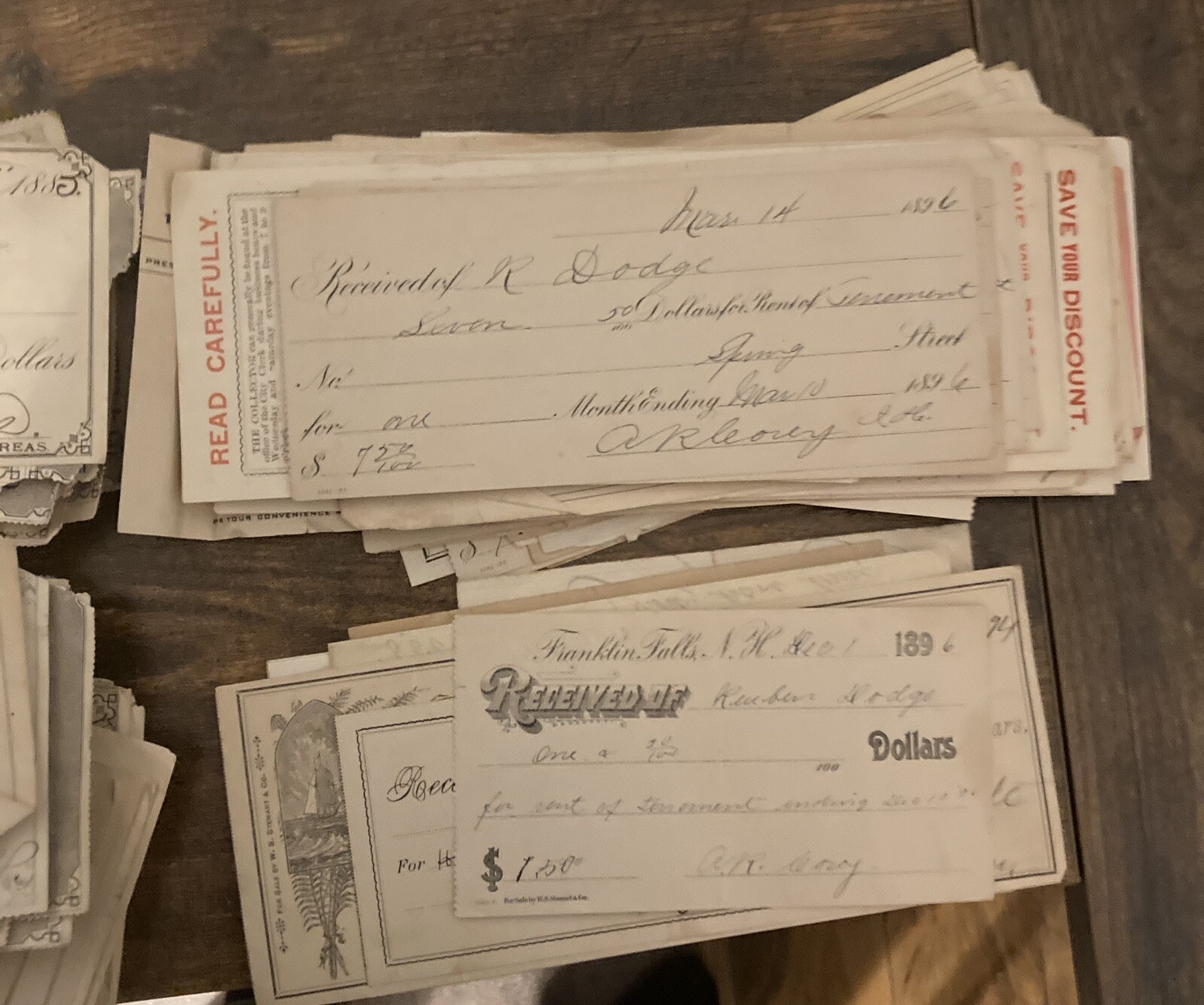 (1) x 1800’s antique/vintage Bank check Ephemera