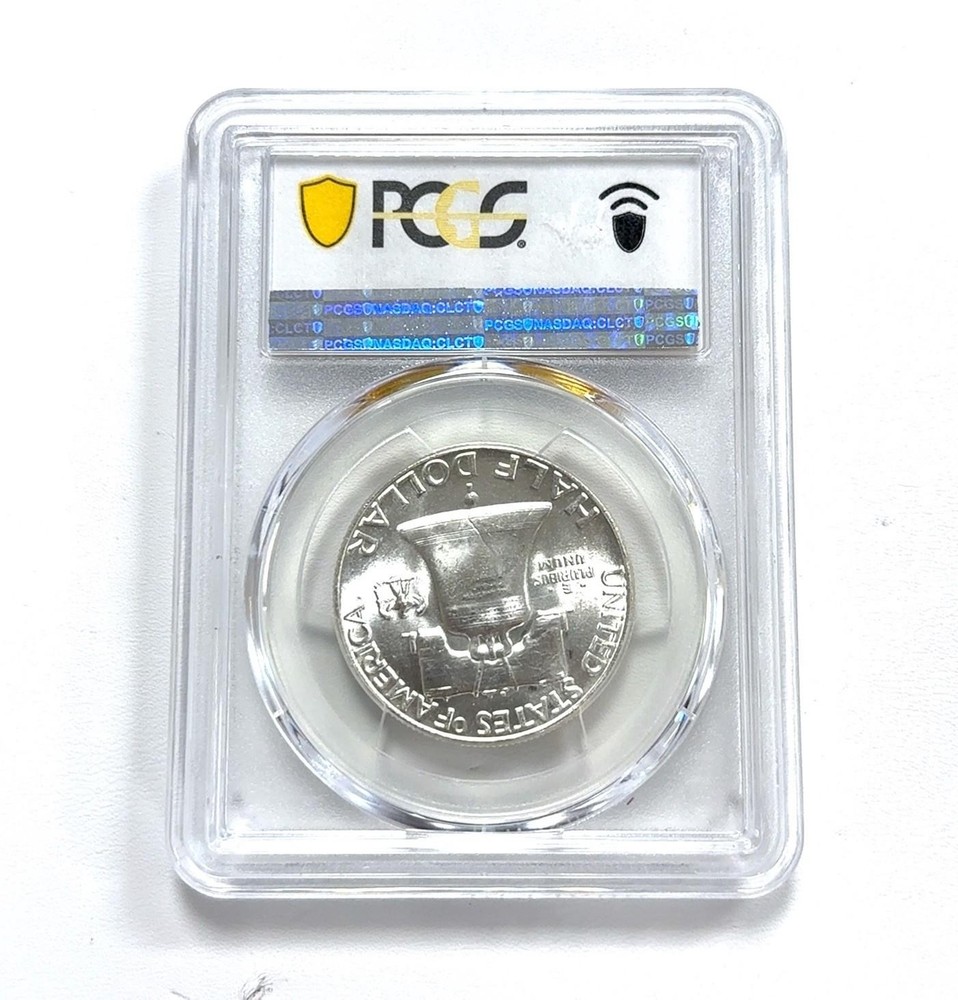 1955 Franklin Half Dollar PCGS MS64FBL Exceptional Strike 90% Silver