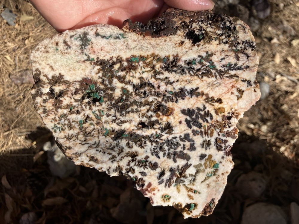 Dendritic Barite Slab