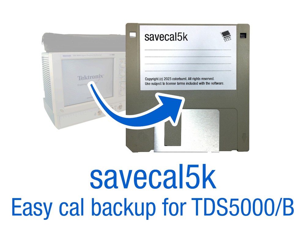 Savecal5k Calibration Backup Disk for Tektronix TDS5000 /B Oscilloscopes