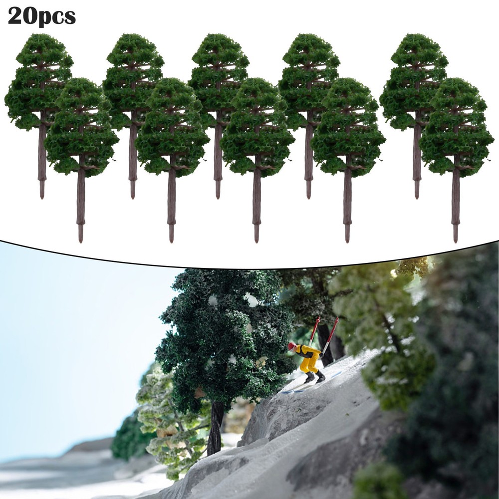 20Pcs 8CM for MINI Model Trees Landscape Decor Train Layout Accessories DIY