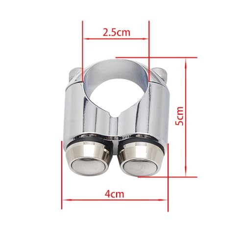 2 Buttons CNC Hand Control Momentary Switch Micro Switch, for 1 1 Inch Chrome
