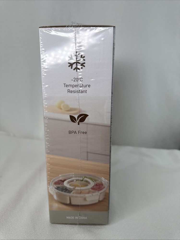 Hegrish Round Plastic Snack Tray With Lid