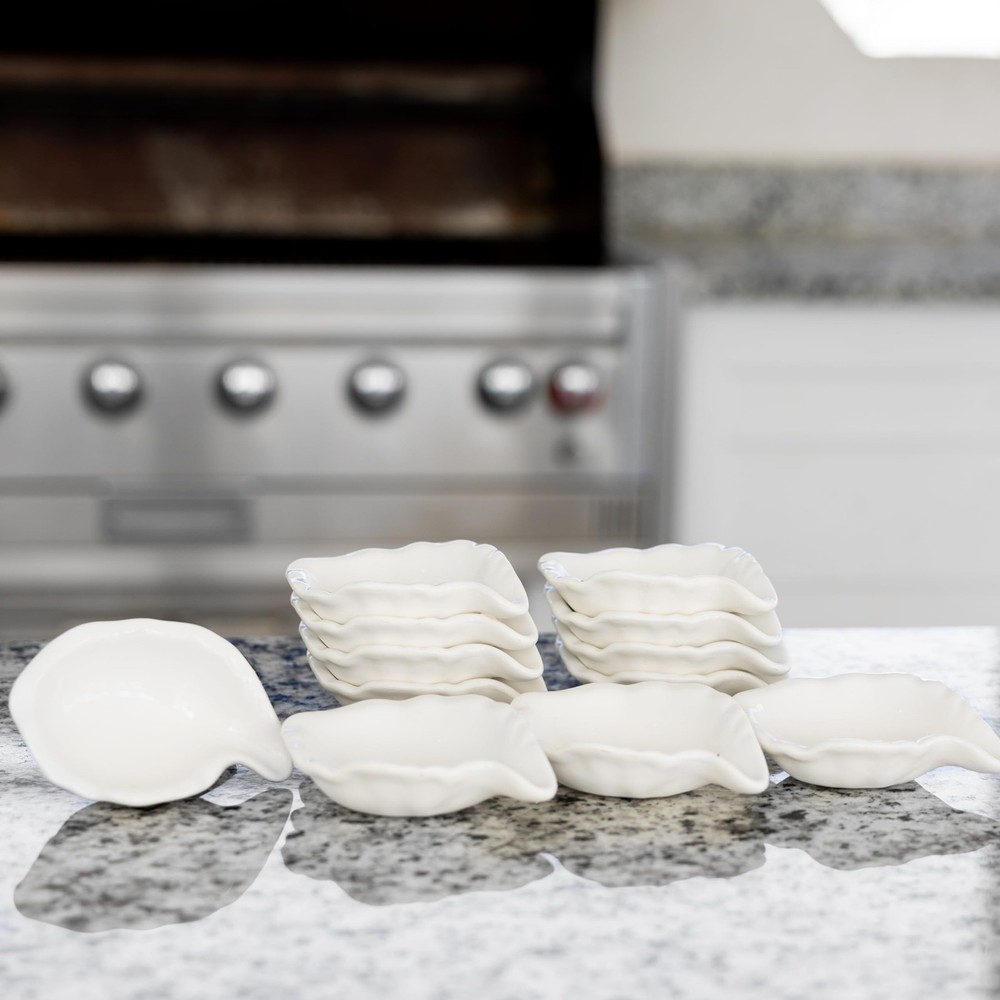Grillable Shells, Ceramic Oyster Shells, Set of 12 Shells For Grilling, Bakin...