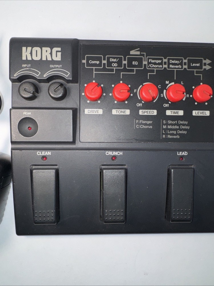 Korg G3 Guitar Multi Effect Pedal Guitar Performance Processor Untested W/Guitar