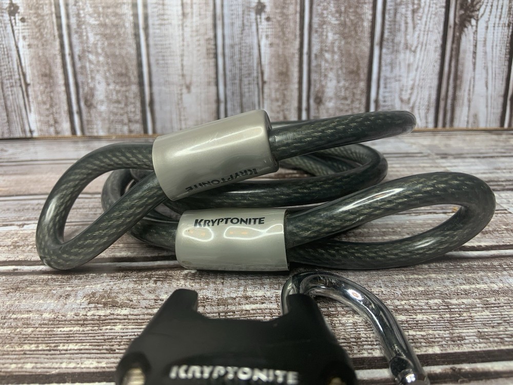 Kryptonite 6' x 12mm Double Loop Cable & Padlock Bicycle Lock With 2 Keys