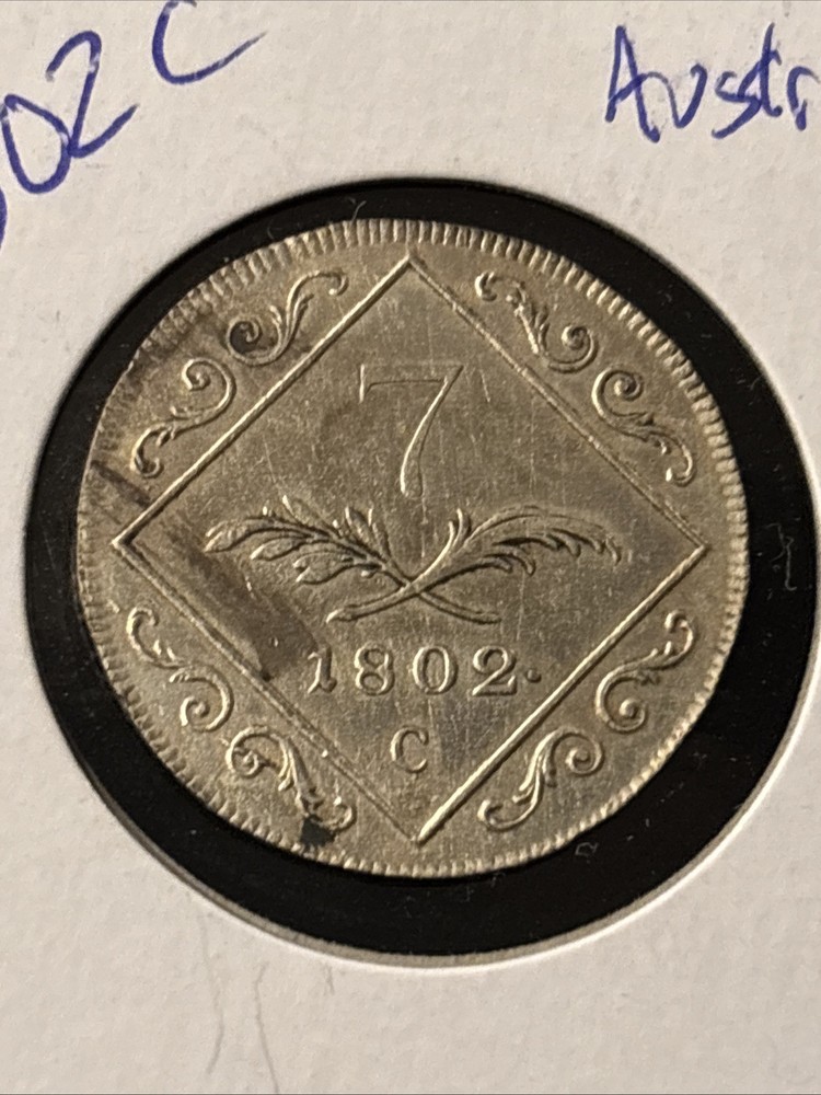 1802 C AUSTRIA /SILVER 7 KREUZER