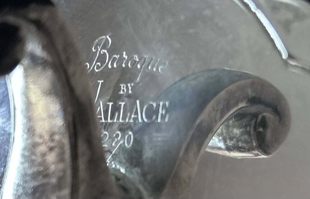 Wallace Baroque 3 Shell Handled Bon Bon Candy Relish Mint Tray Bowl Platter #220