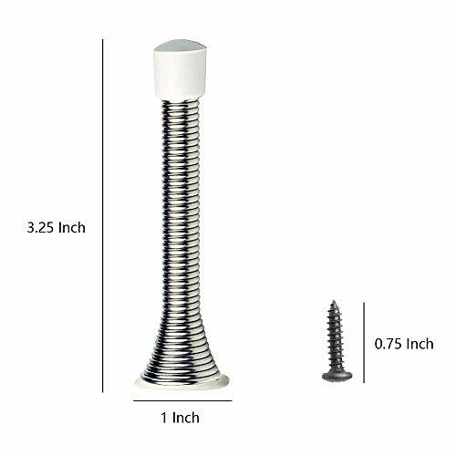 12 Pack Spring Door Stops 3.25"Flexible Heavy Duty Spring Stopper with RustProof