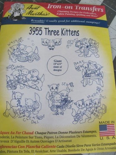 Three Kittens 3955 Aunt Martha Transfer Pattern New