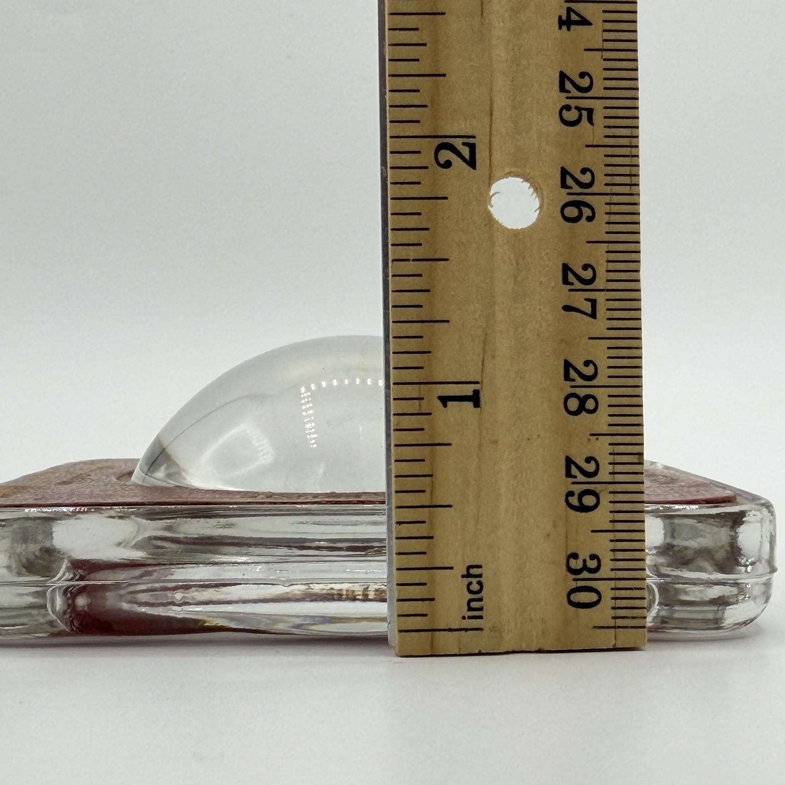 Vintage Glass Advertising Bubble Magnifier/Paperweight - Real Estate Insurance ￼