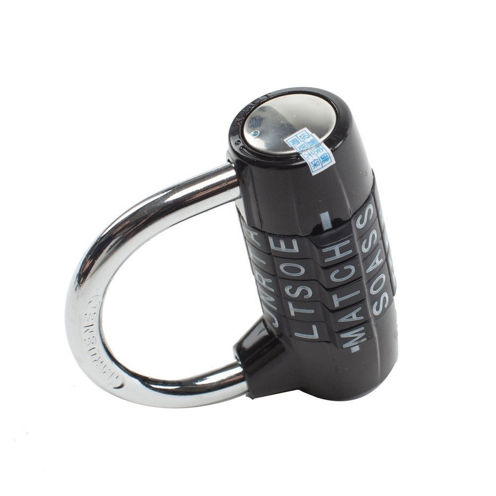 Padlock,combination padlock,5 dial padlock,5 letter lock,5 code padlock,gym l...