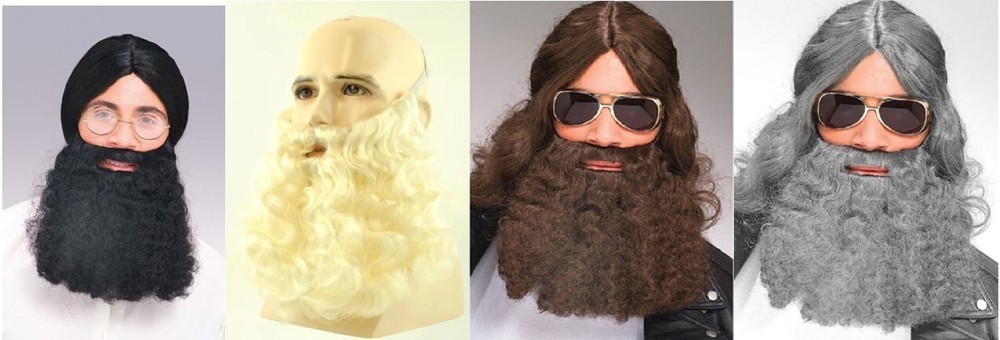 Long Wavy Curly Beard Rubies Multiple Colors 2046