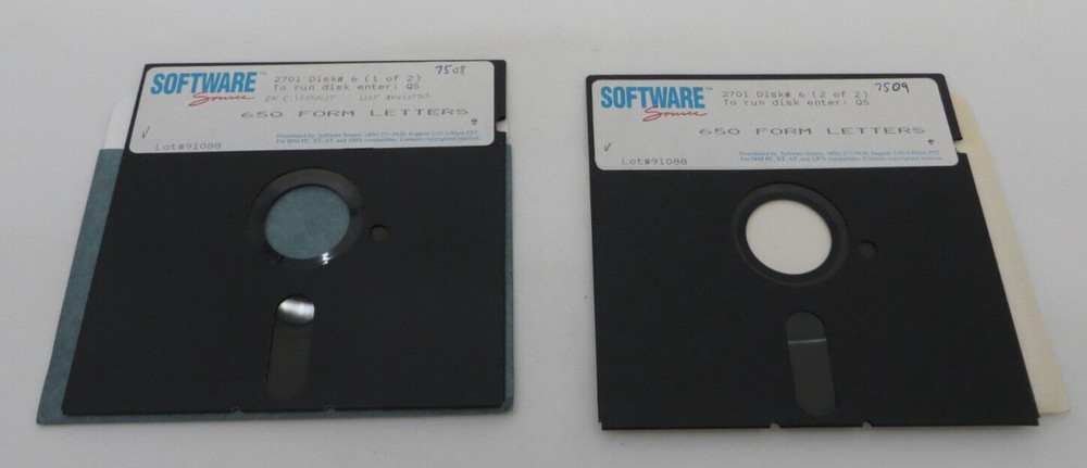 650 FORM LETTERS 5.25" Floppy Disk Vintage Computer Software Source 2701 #6