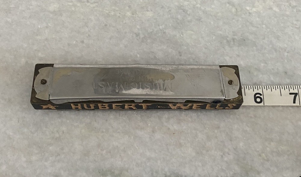 Vintage Music Master Hubert Wells Signed Harmonica