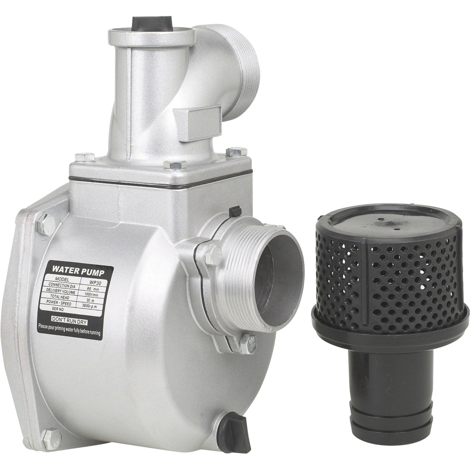 Semi-Trash Water Pump ONLY, For Straight Keyed Shafts, 3in. Ports, 14,265 GPH