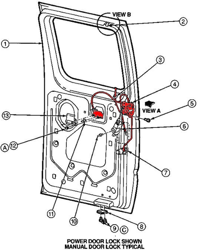 Side Hinged Door Latch Assembly compatible for Ford E150