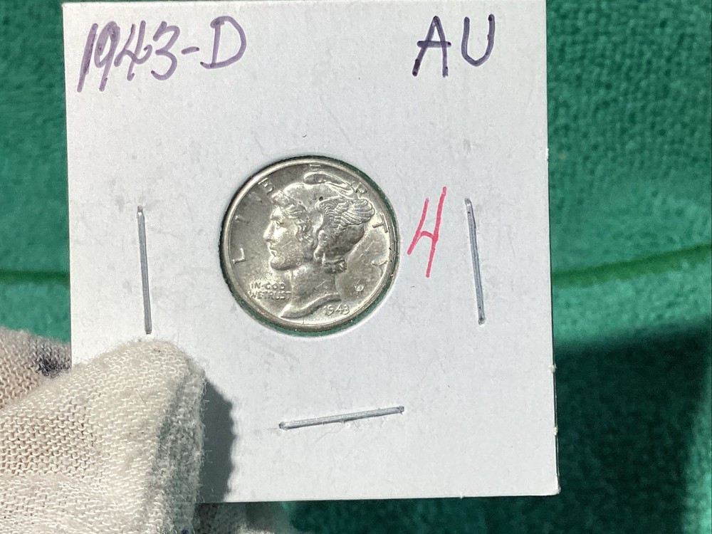 1943 D MERCURY HEAD DIME ALMOST 😅 UNCIRCULATED  🤓