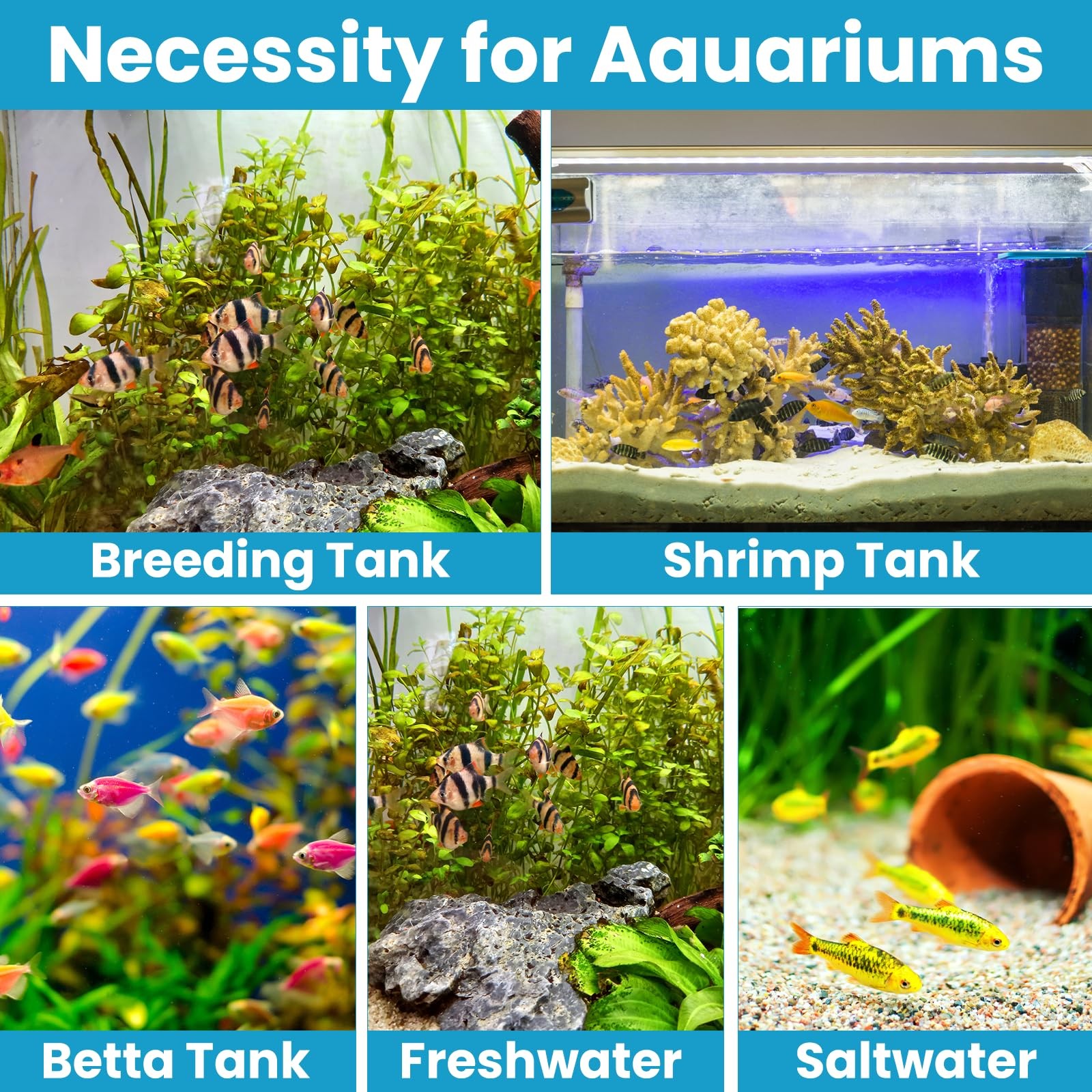 ETZ Aquarium Intake Guard, Guard Fits for Shrimp Fry Black