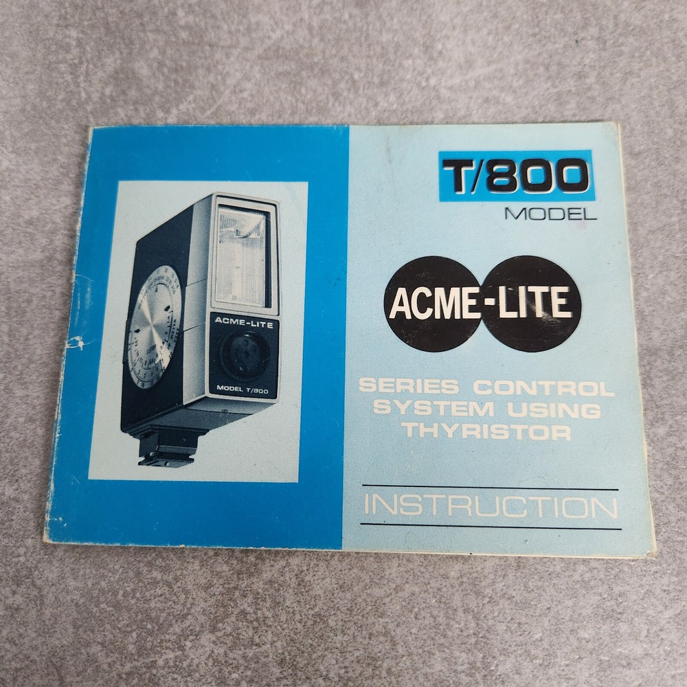 Vintage Acme-Lite T/800 Electronic Flash Unit - Thyristor Auto - Boxed, Untested