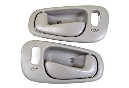 TO-2542G-DP - Interior Inside Door Handle, Gray - with Lock Hole, Left/Right