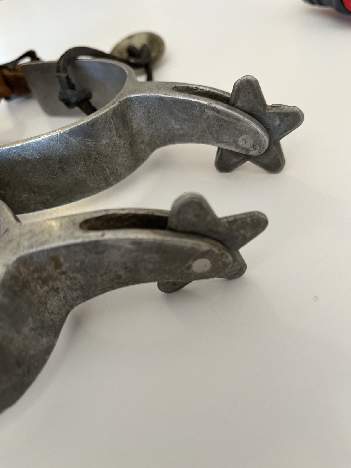 1940's Crockett Airplane Aluminum Cowboy spurs Heavy Duty
