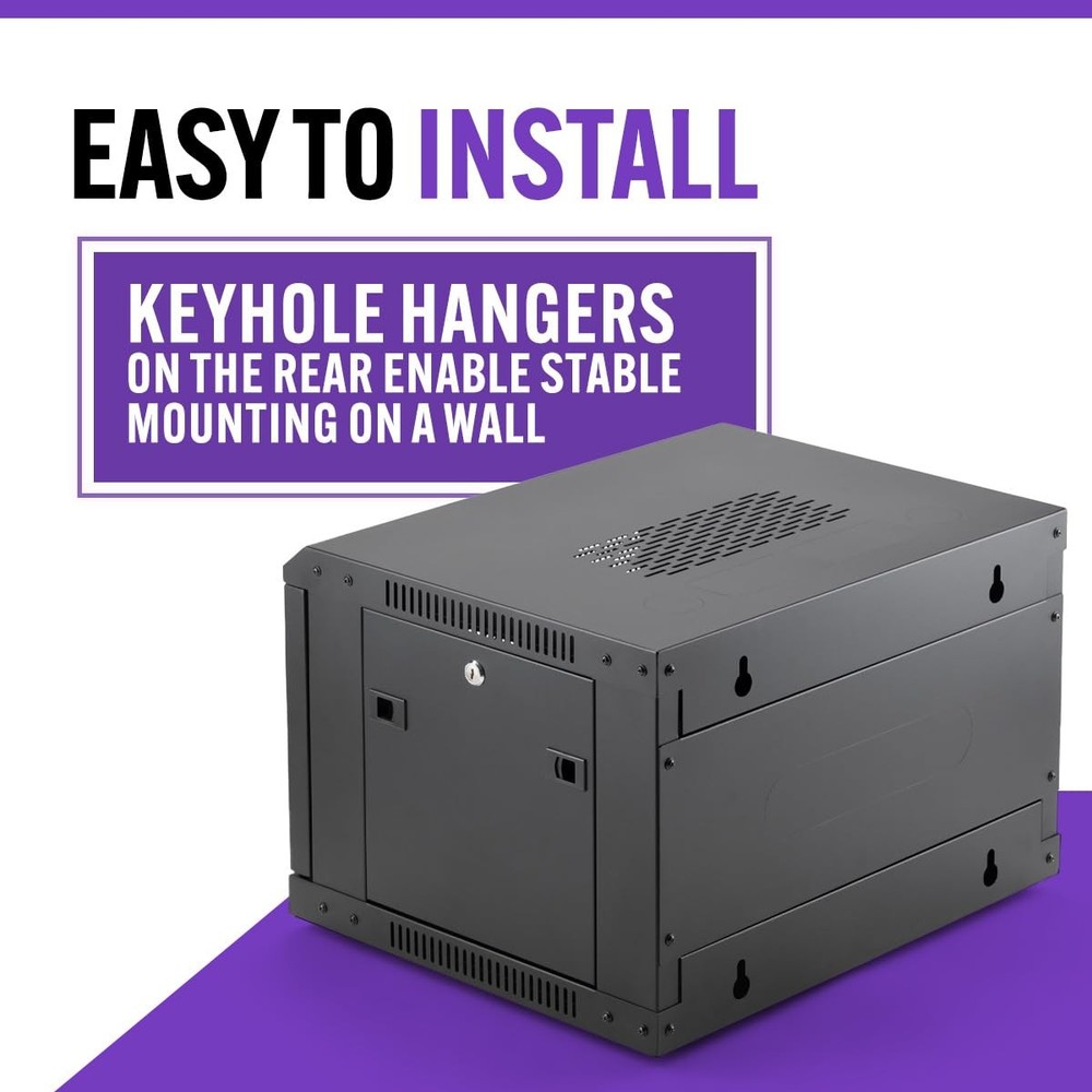 6U Wall Mount Rack Cabinet Knock Down - On-Stage