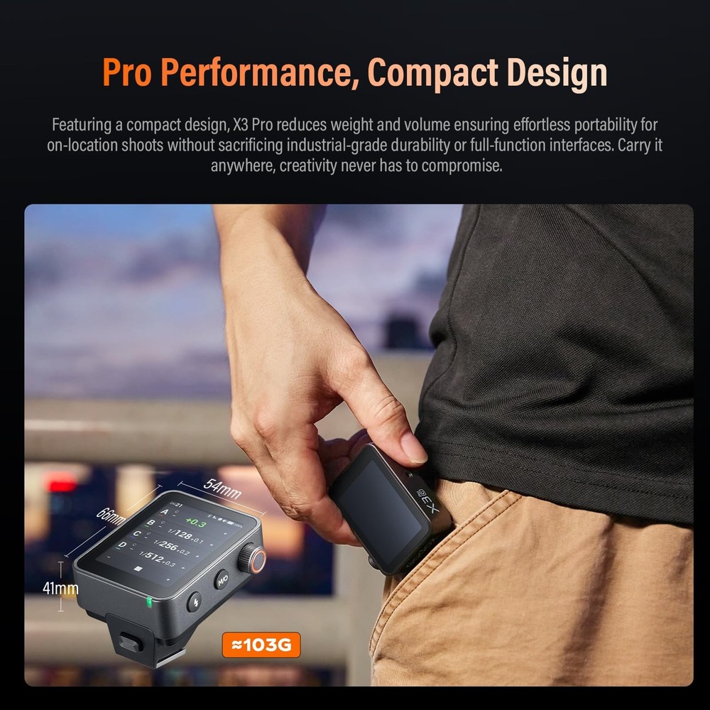 Godox X3 Pro S Touchscreen TTL Flash Trigger for Sony 2.4G Wireless LCD Screen