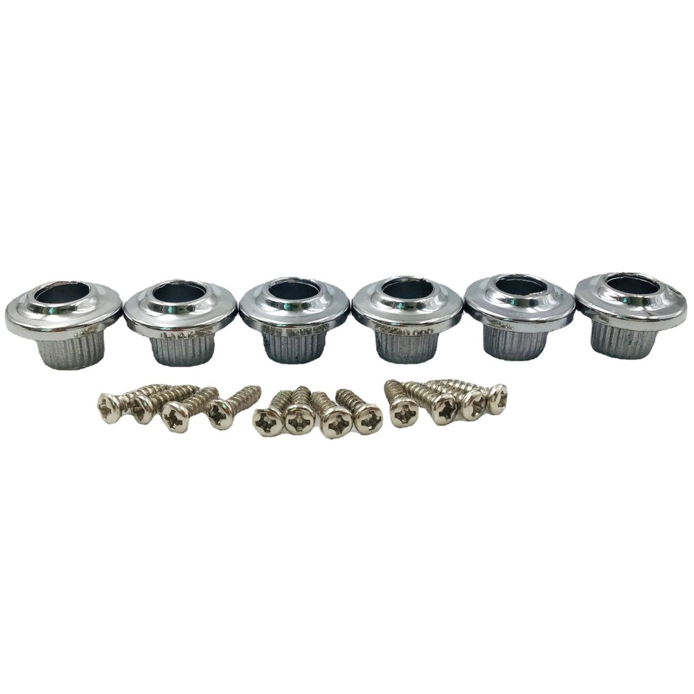 6X Electroplated Plastic Guitar Tuning Key Conversion Bushing Adapter Ferrule US