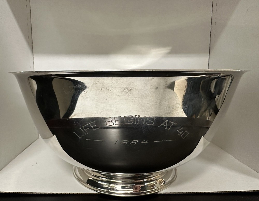 Vintage Oneida Silver Plated Large Paul Revere Reproduction Bowl