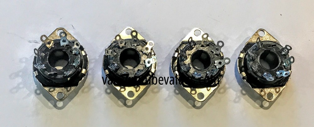 8 pin Octal Vacuum Tube Socket TOP or BOTTOM MOUNT 4  pc 1" Diameter socket