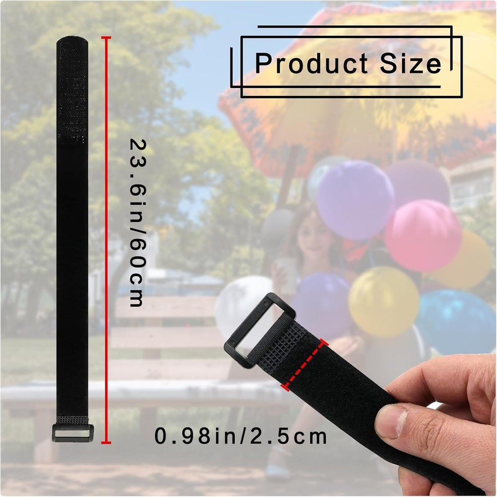 6 Pack Reusable Patio Umbrella Tie Strap,Nylon Self Adhesive Strap Adjustable Se