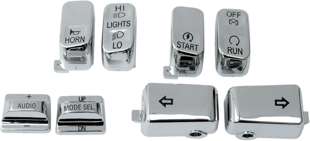 DRAG SPECIALTIES SwitCh Caps - Audio - Chrome H18-033600-C