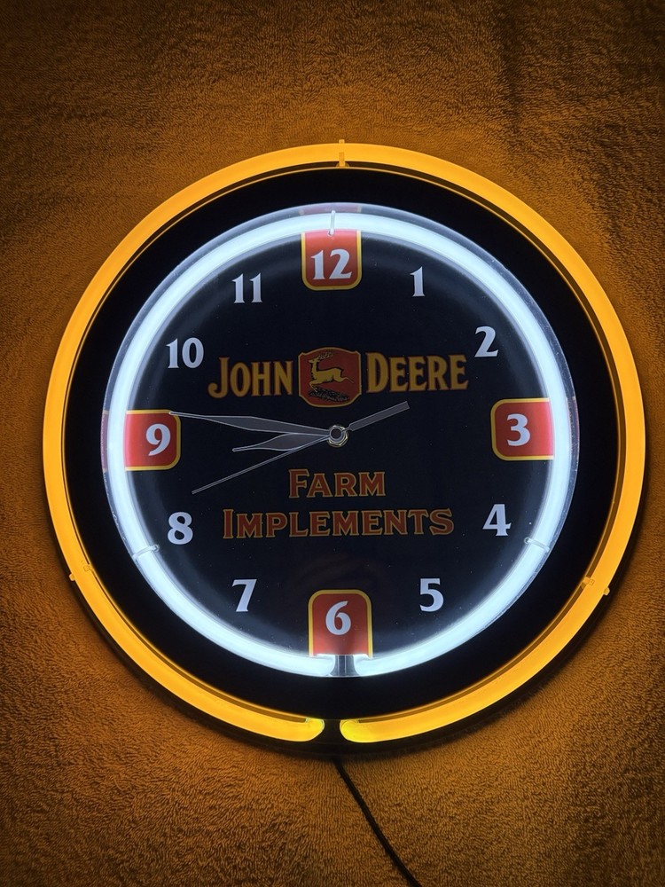 John Deere 15” Neon Wall Clock