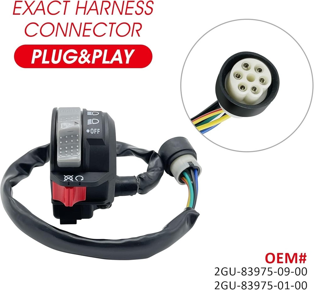 Control Switch Stop Kill Off Headlight Light for Banshee 350 1987-1994, OEM 2G