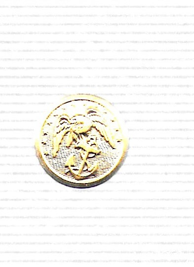 Vintage USMC Brass Uniform Button; WATERBURY BUTTON CO