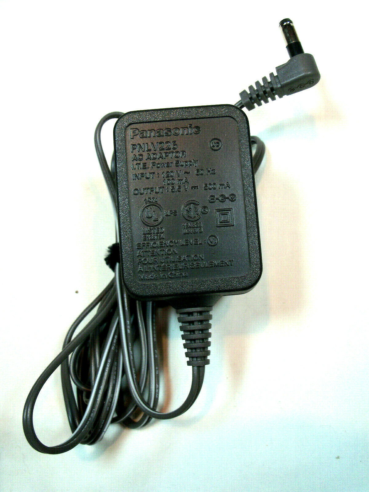 Panasonic PNLV226 AC/DC Power Adapter Charger Cord - Genuine - 5.5v 500mA