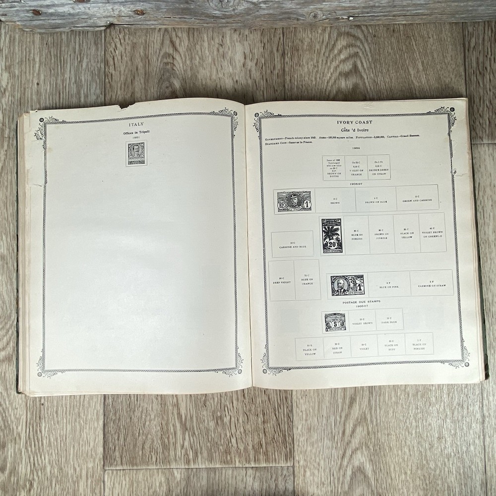 International Postage Stamp Album 1901-8 w/Engravings Scott Stamp & Coin Co.