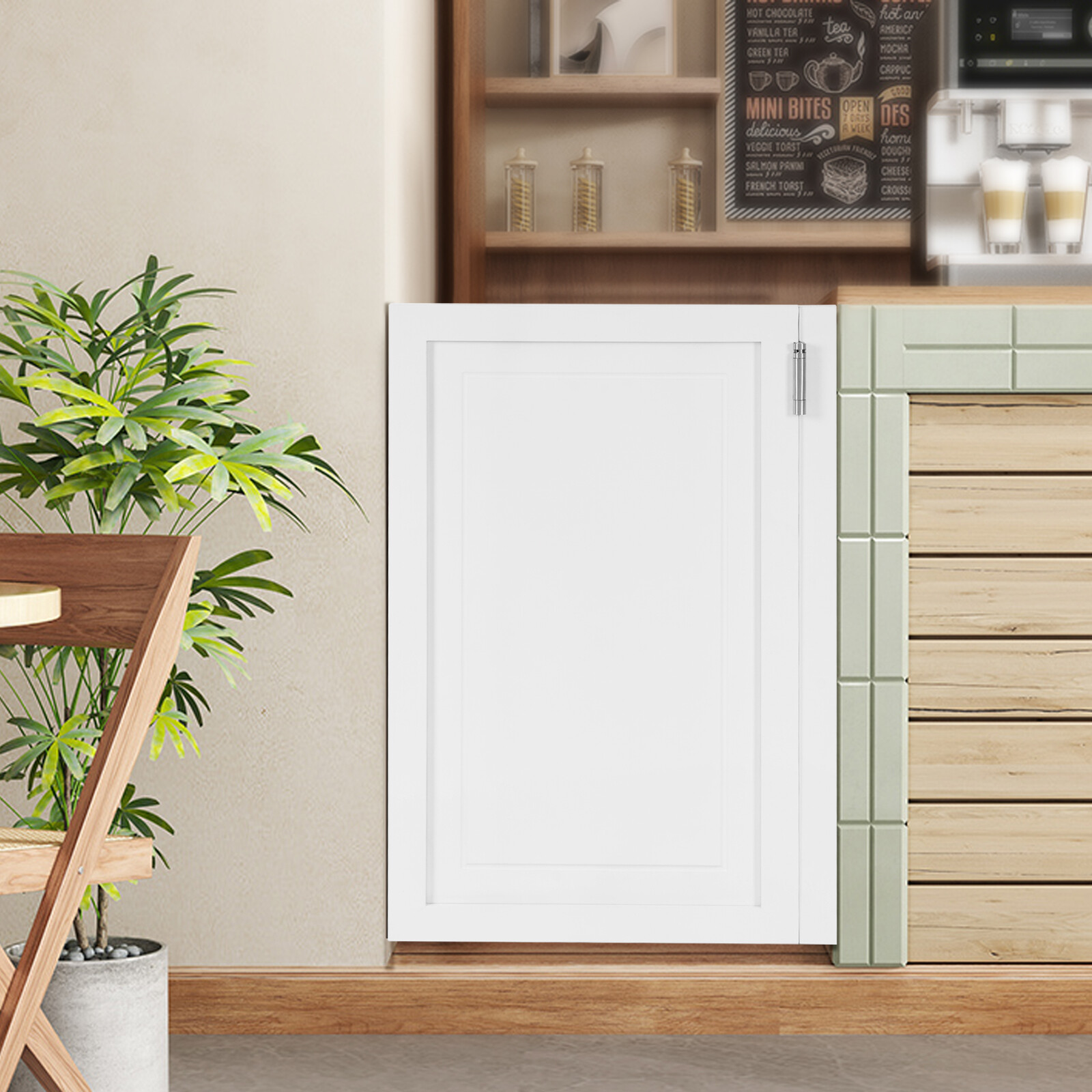 Wood Swinging Door Wall-mounted Entrance Half Cafe Doors Saloon Bar W/ Hinge