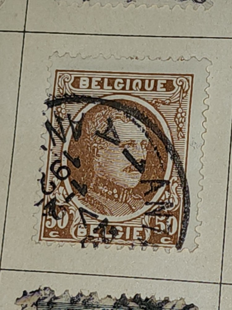 Foreign Belgium 50c Stamp Used - #H87