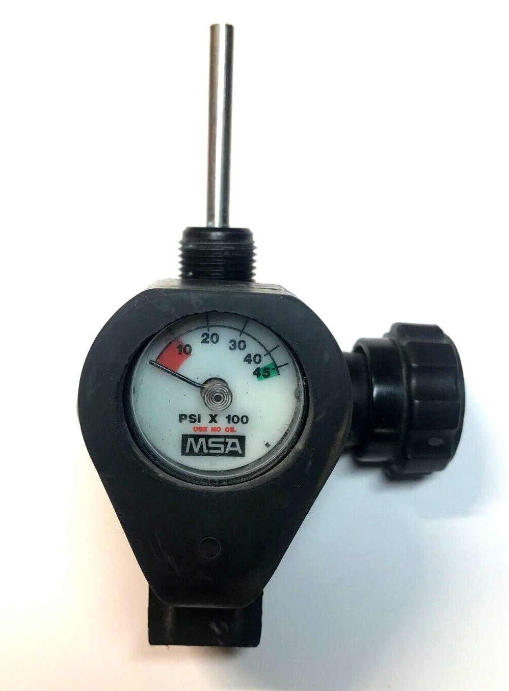 MSA 4500 PSI Cylinder Valve Assembly SCBA Tank Bottle Gauge Rubber Boot