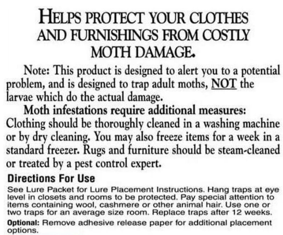 Safer 2 Pack Clothes Closet Moth Alert Sticky Traps 07270