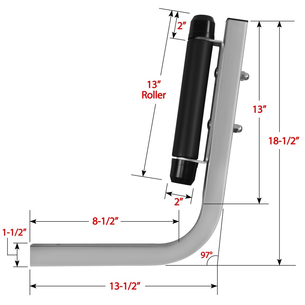 Heavy Duty Roller Guide On System 97° Angle Boat Trailer Mount Kit