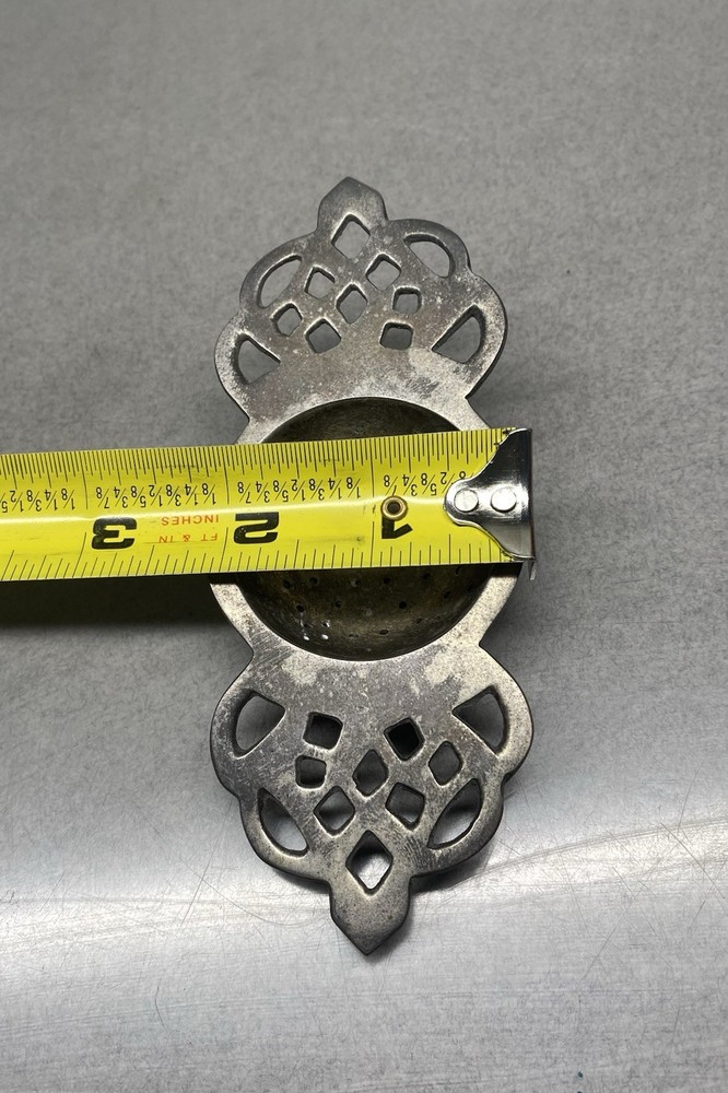 Vintage Tea Strainer Handle Spoon Silver plate