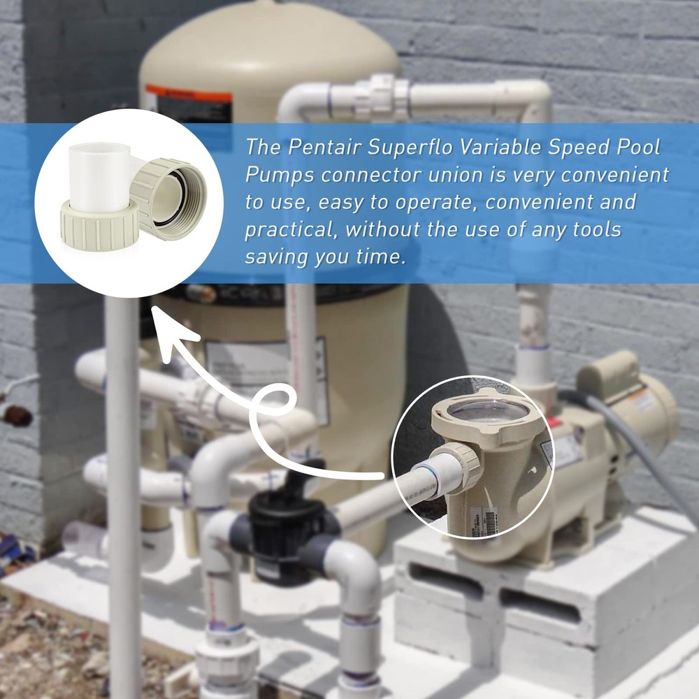 350157 Union Replacement For Pentair Superflo Variable Speed Pool Pumps And Spa