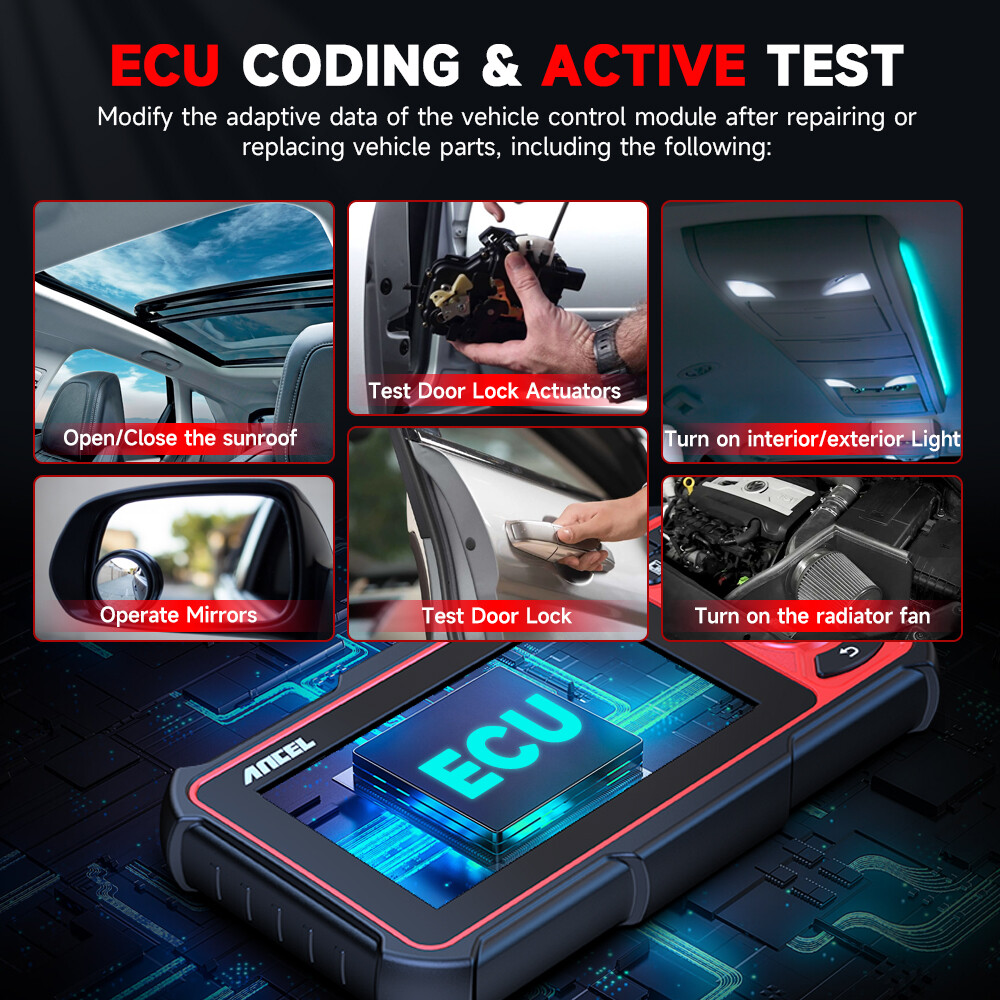 All System OBD2 Scanner Bidirectional Car Diagnostic Tool Key Reset ECU Coding