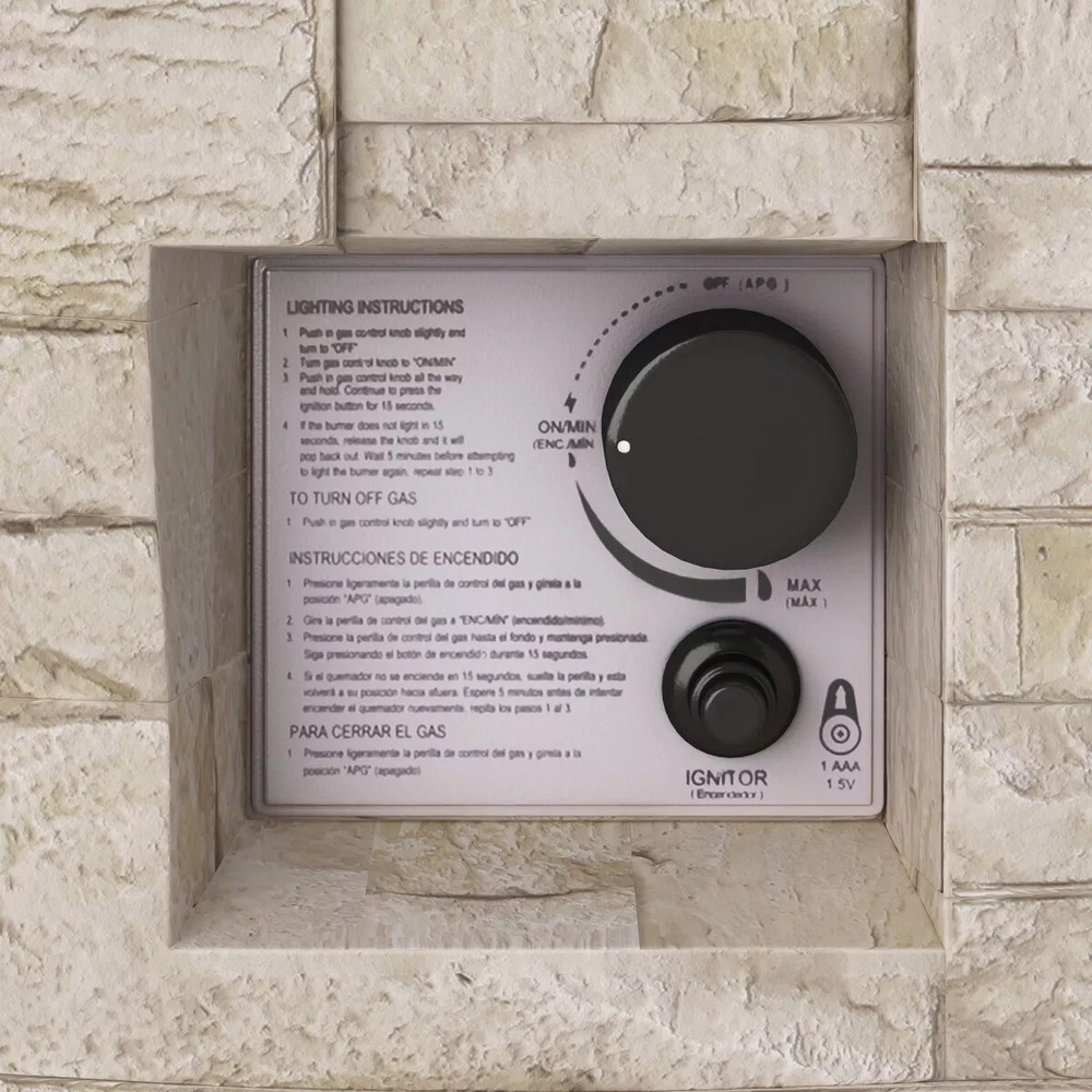 16" Stack Stone Liquid Propane Column Fire Pit Light Brown 30,000 BTU